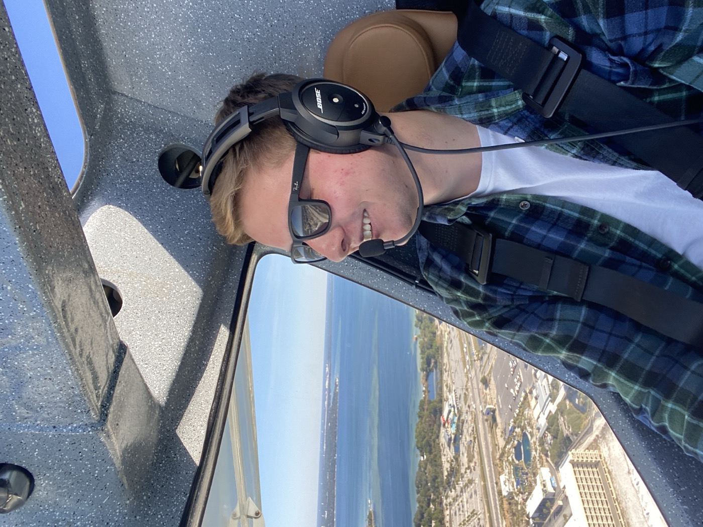 Tyndall Aviation pilot in cockpit